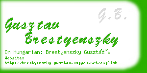 gusztav brestyenszky business card
